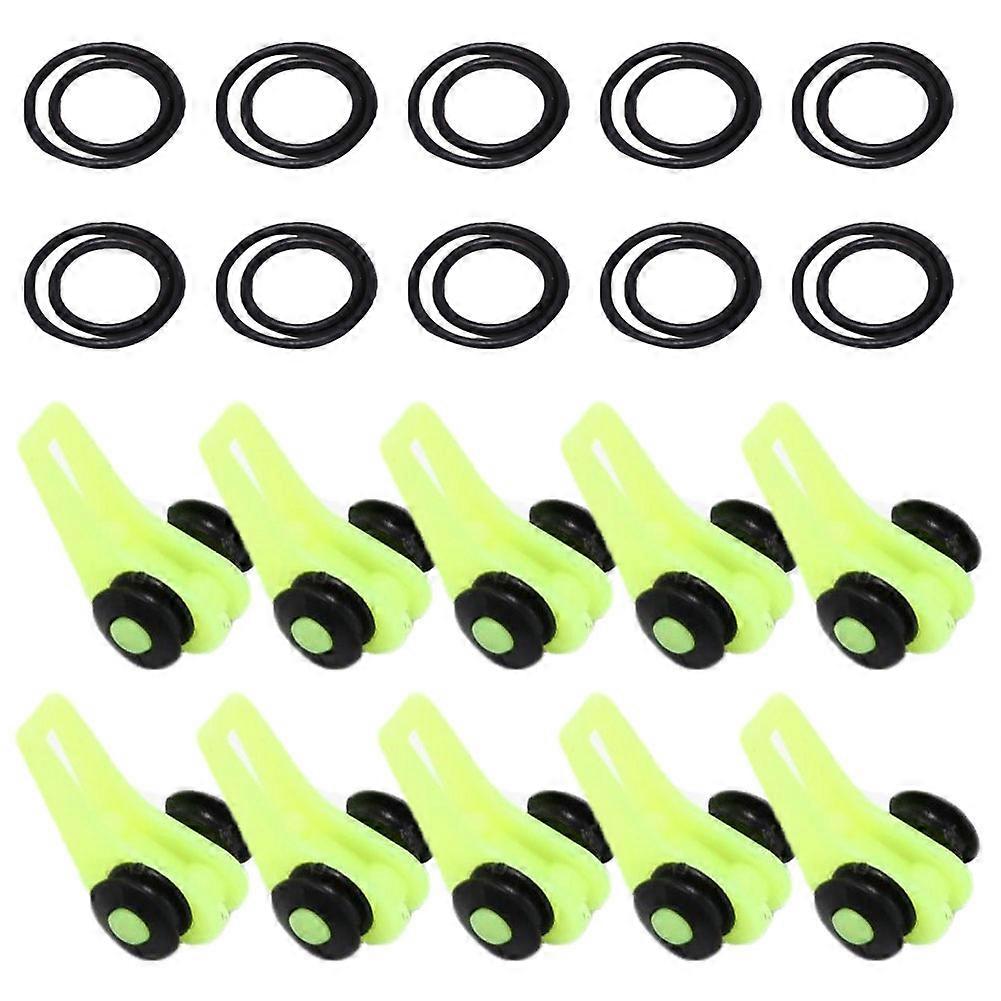 Kaesi 10 Set Adjustable Fishing Rod Hook Keeper Rubber Rings Lure Bait Jig Holder