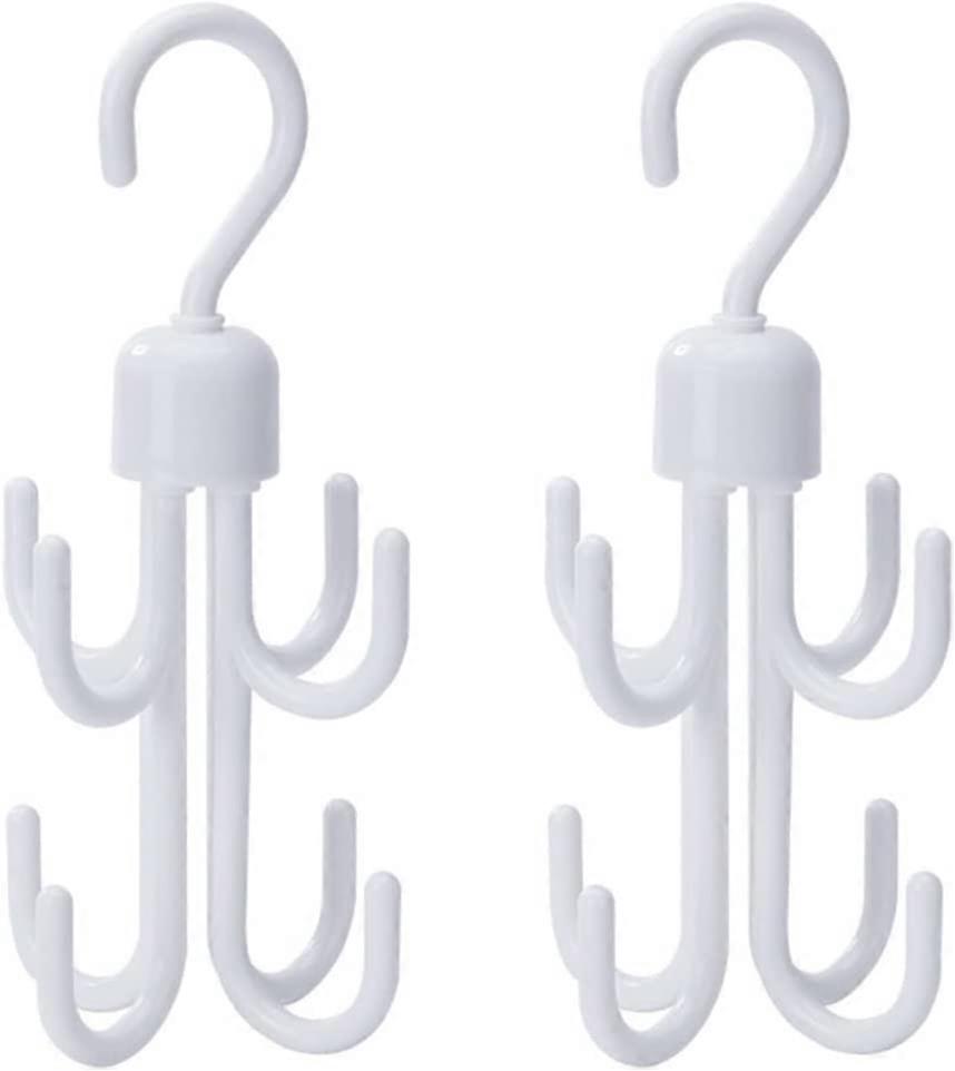 2Pcs 360 Plastic Fasteners Hook White Adjustable Hat Hooks (white)