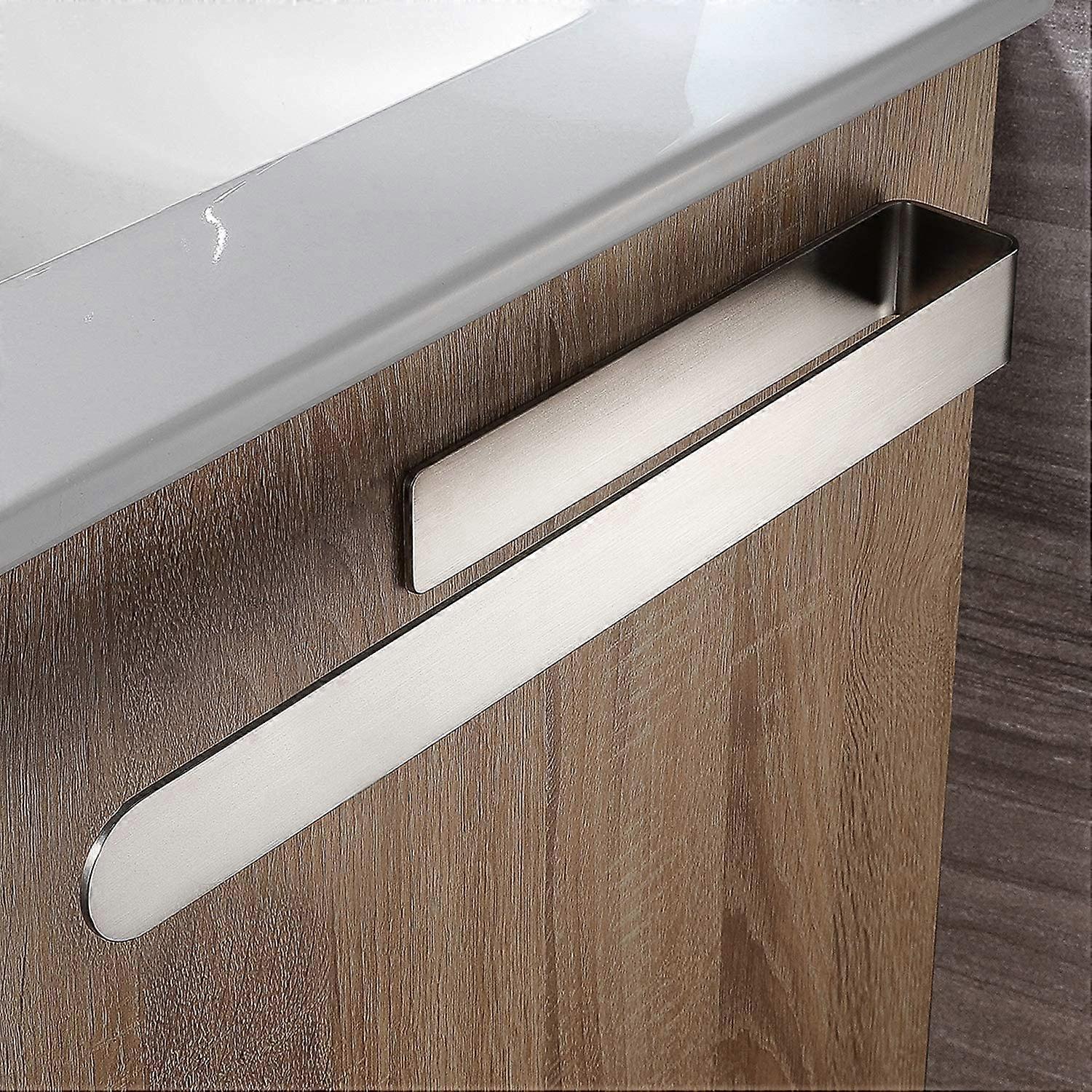 Bathroom Towel Rack Without Drilling Self Adhesive,37cm Silver