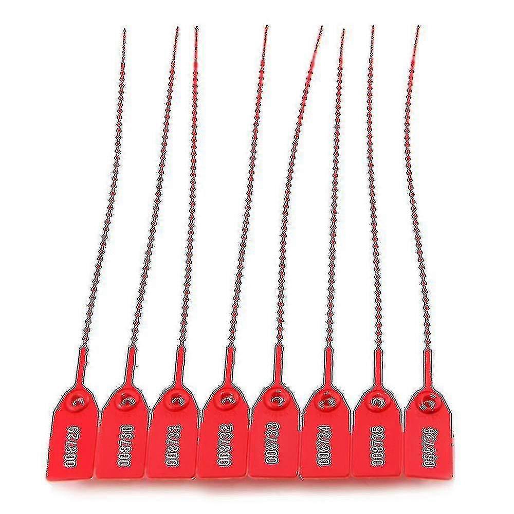 100 Tamper S, Zip Ties For Extinguishers Pull Tite Tags Numbered -loc Tie 250mm Length (red)