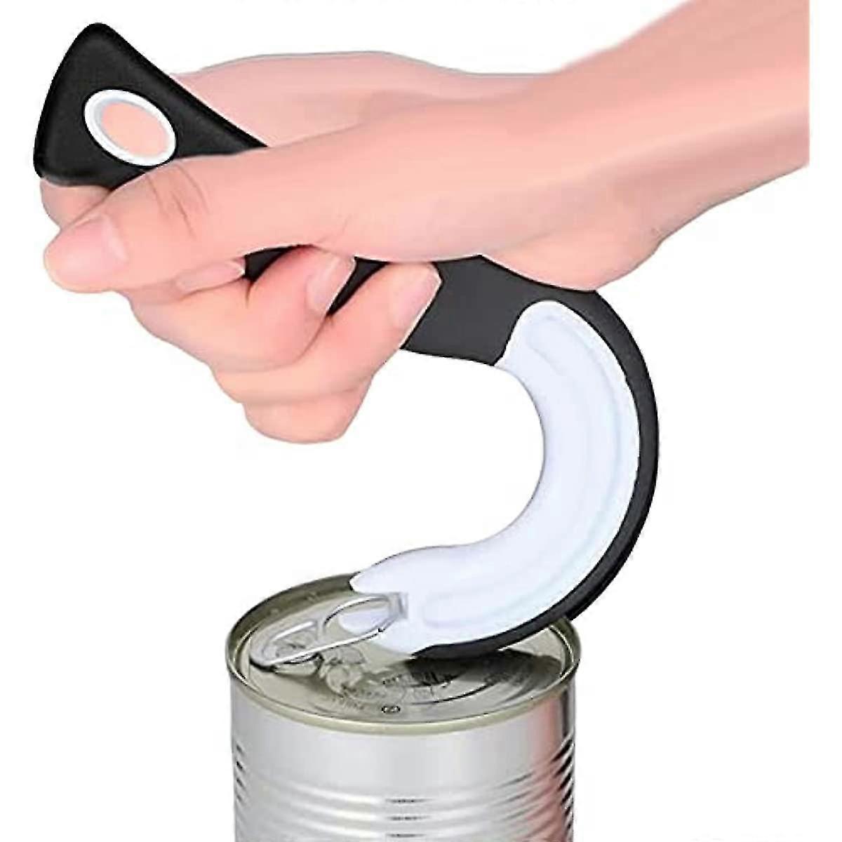 Pull Tab Can Opener - J Shaped Easy Open Pull Can Opener - Durable Bottle Can Jar Opener