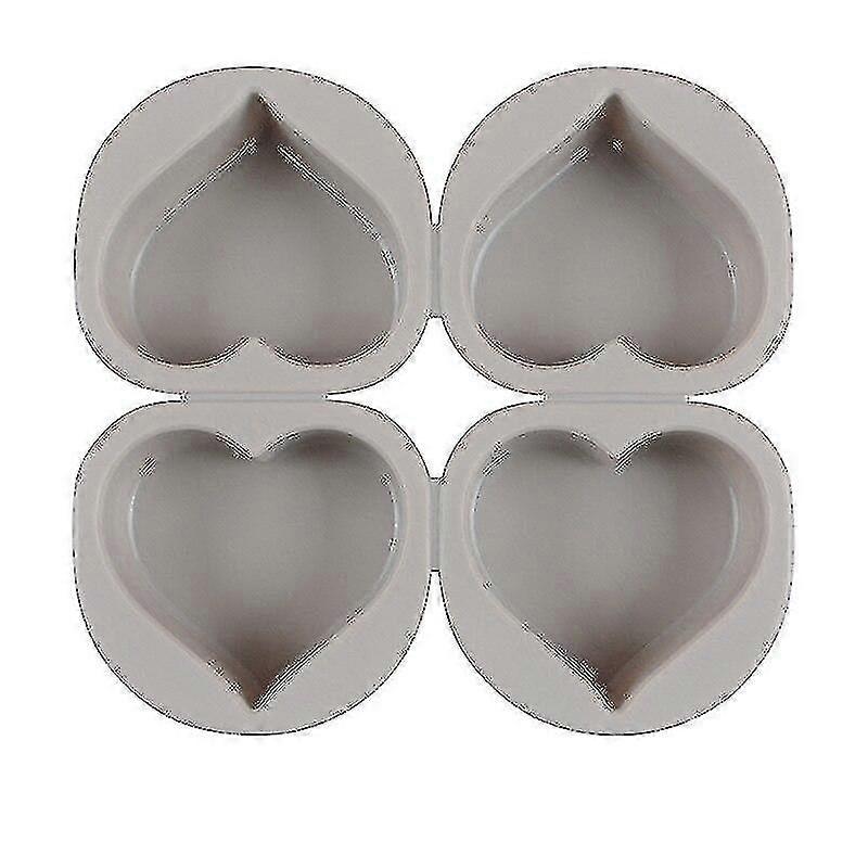 4 Cavity Silicone Soap Molds Heart Shape Mold A
