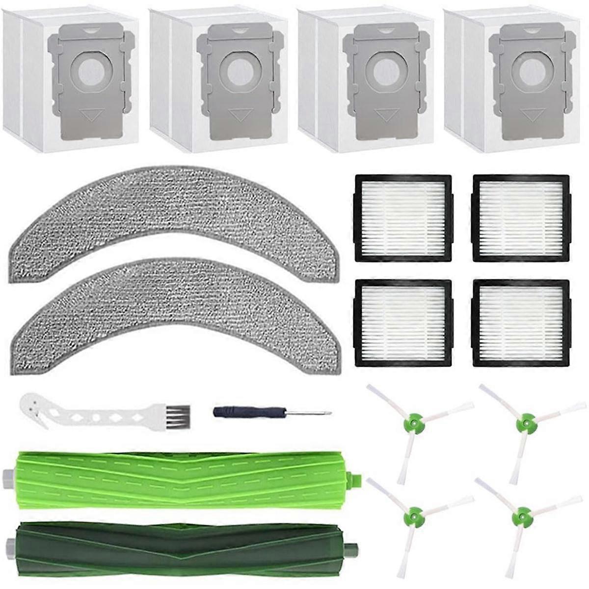 Replacement Parts Compatible for Combo J7+/Plus J9+ Robot Vacuum Cleaner, Multi- Rubber Brush