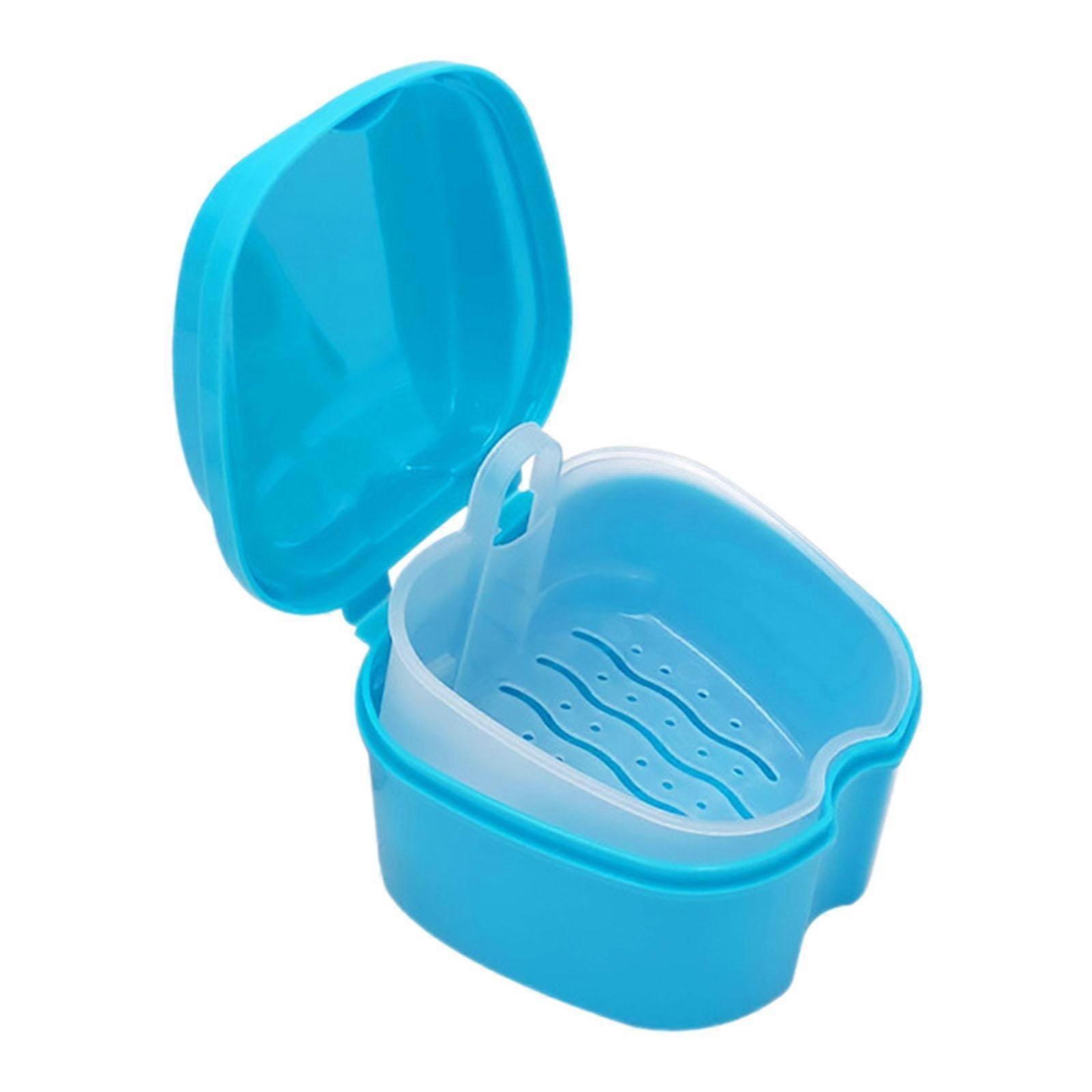 Travel Retainer Case Tooth Protection Portable Dustproof Tooth Retainer Case Light Blue