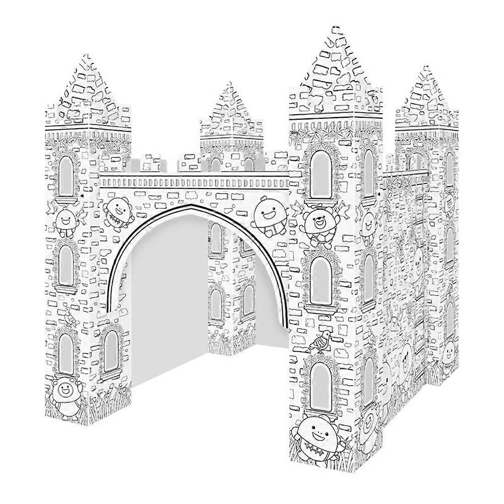 1 Satz Papier Colorizing 3D Castle Model Coloring DIY Coloring Puzzle