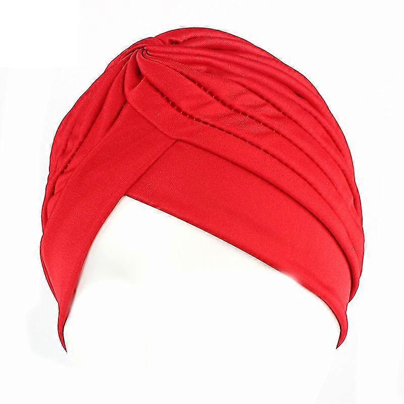 Damen Solid Turban Hut Kopf Wrap Mütze Mütze Kopfbedeckung