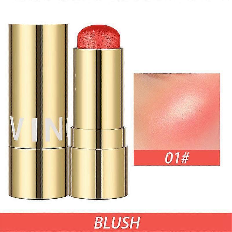 12Colors Multi-function High-gloss Blush Stick Cream Blusher Trim Waterproof Brightening