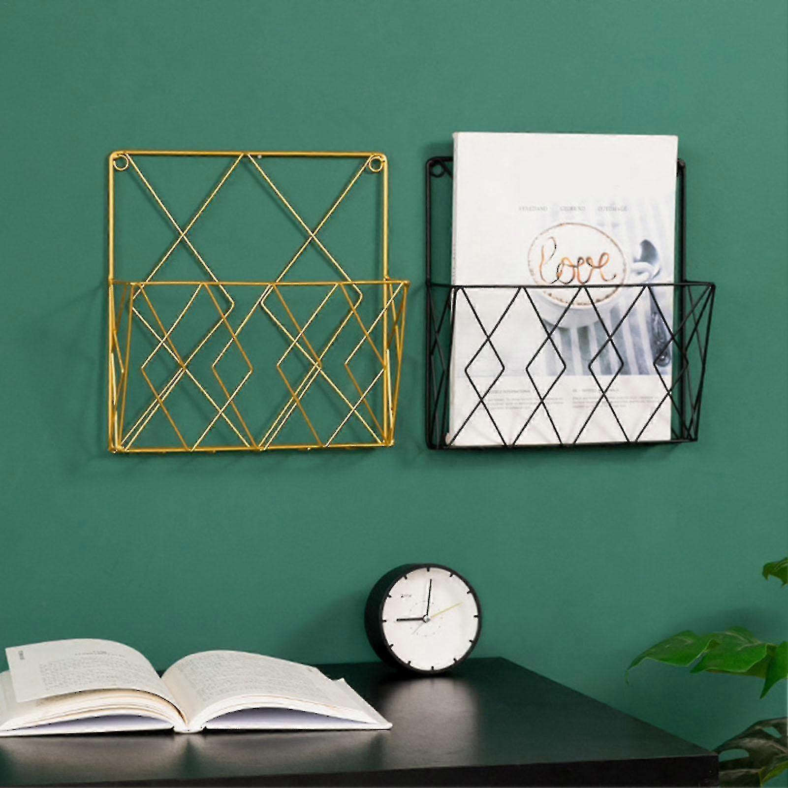 Support de magazine Support mural en métal Home Space Saving Storage Rack