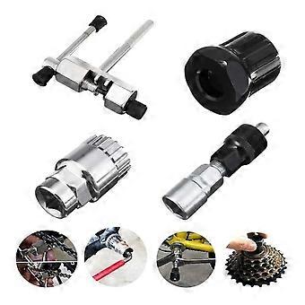 Mountain Bike Repair Tools,Rama Bike Repair Tools,Center Axle Flywheel Loading and Unloading Wrench Tool,Chain Cutter Tool(4pcs)