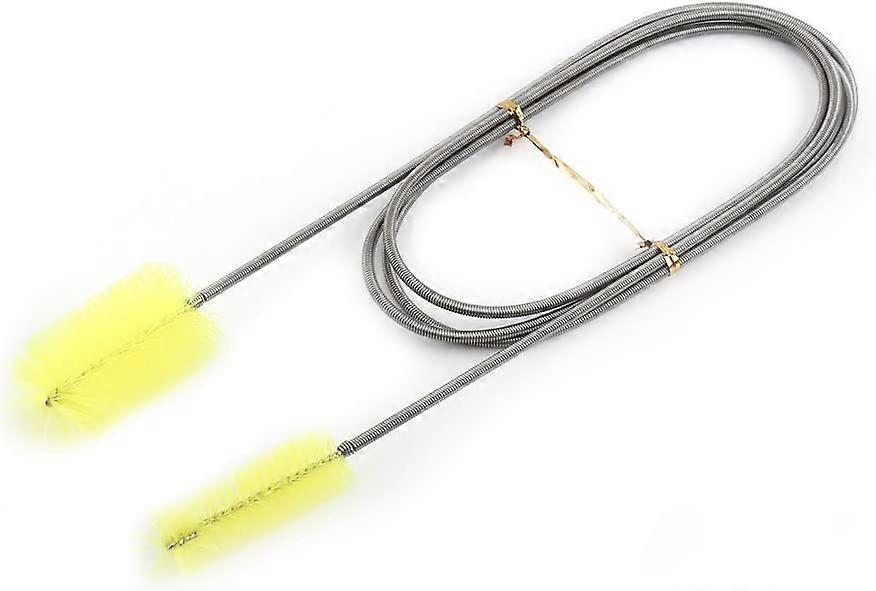 Flexible Water Pipe Cleaning Clean Tube Brush Double Head Tube Pipe Fish Tank Spring (Lemon Tree)