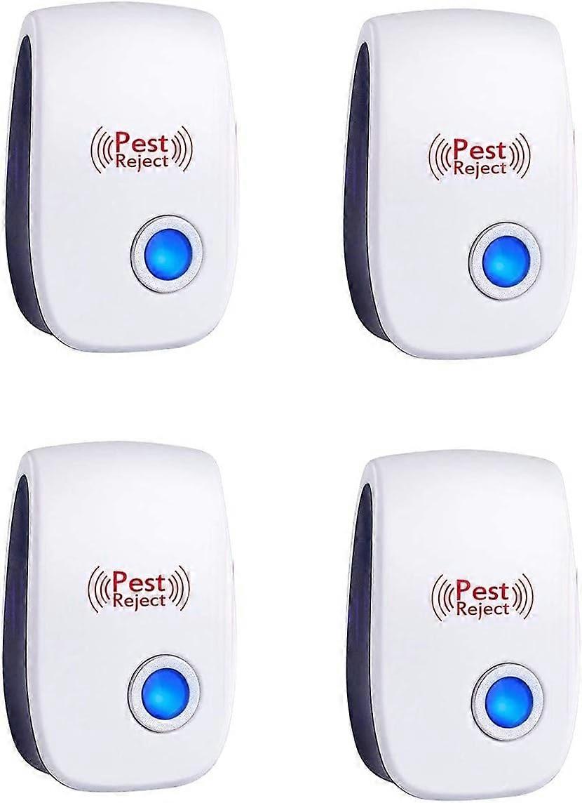 Ultrasonic Pest Repeller, 4 Pack Plug in Electronic Pest Repeller, Mouse and Rat Repeller, Pest Control Insect and Spider Repellent Mice Repellent