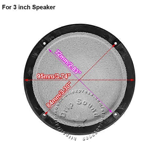 For 2"/3"/4"/5"/6.5"/8"/10" Inch Speaker Conversion Net Cover Car Audio Decorative Circle Metal Mesh Grille Protection 6D