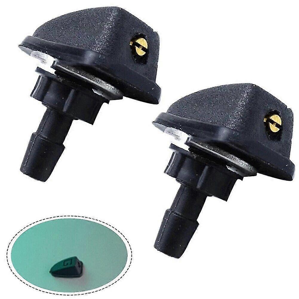 Windscreen Nozzle Black Car Plastic+metal Replacement Sprayer Water Jet.(black)(2pcs)
