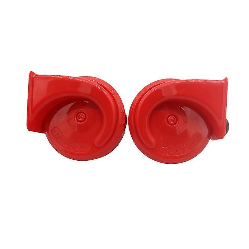 Trumpet - Quantity: 2- 12V - 110Db(A) - Electric - Housing Color: Red/Black - Flat Connection