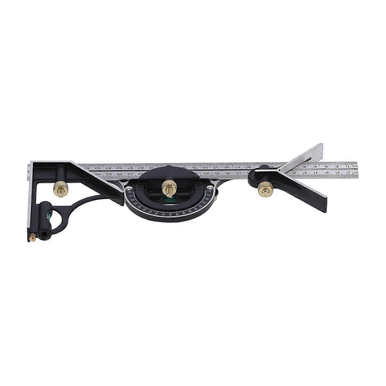 300mm Stainless Steel Combination Ruler Protractor Angle Gauge Woodworking Measurement Tool