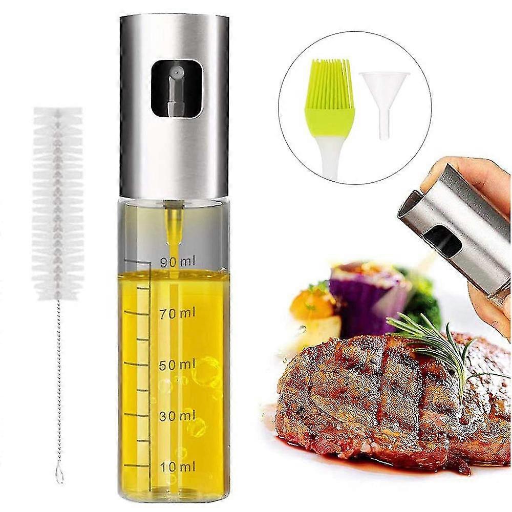 スケール付きオイル噴霧器、4 In 1詰め替え可能なオイル&ビネガーボトル