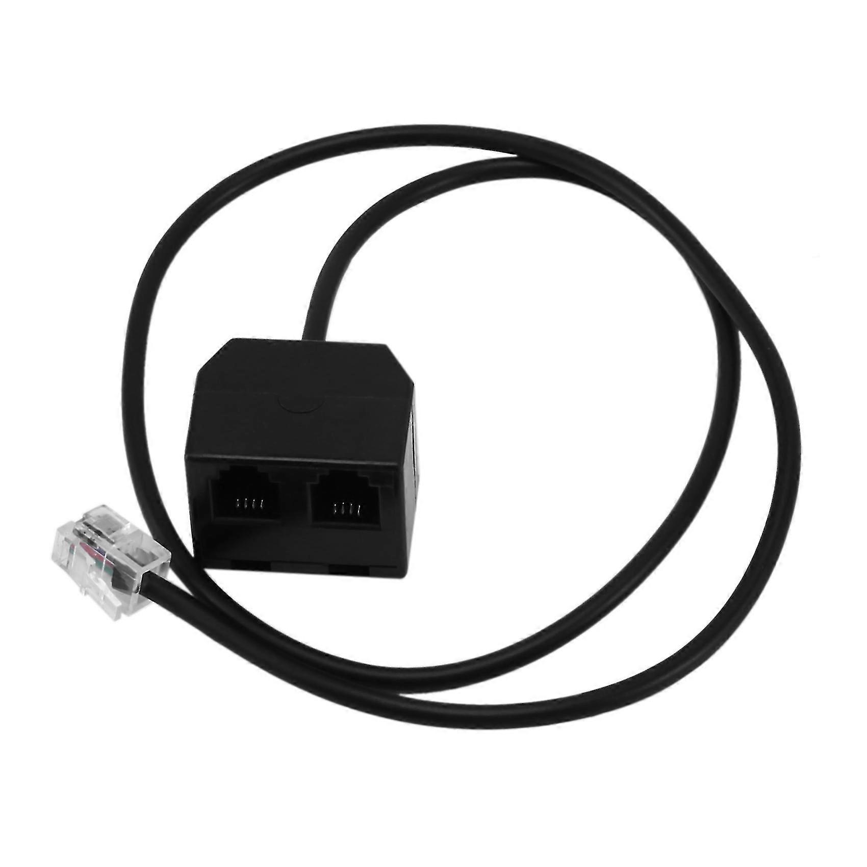 Rj9 4p4c ذكر إلى منافذ أنثى مزدوجة موصل محول الهاتف كابل سلك تمديد الهاتف الحبل