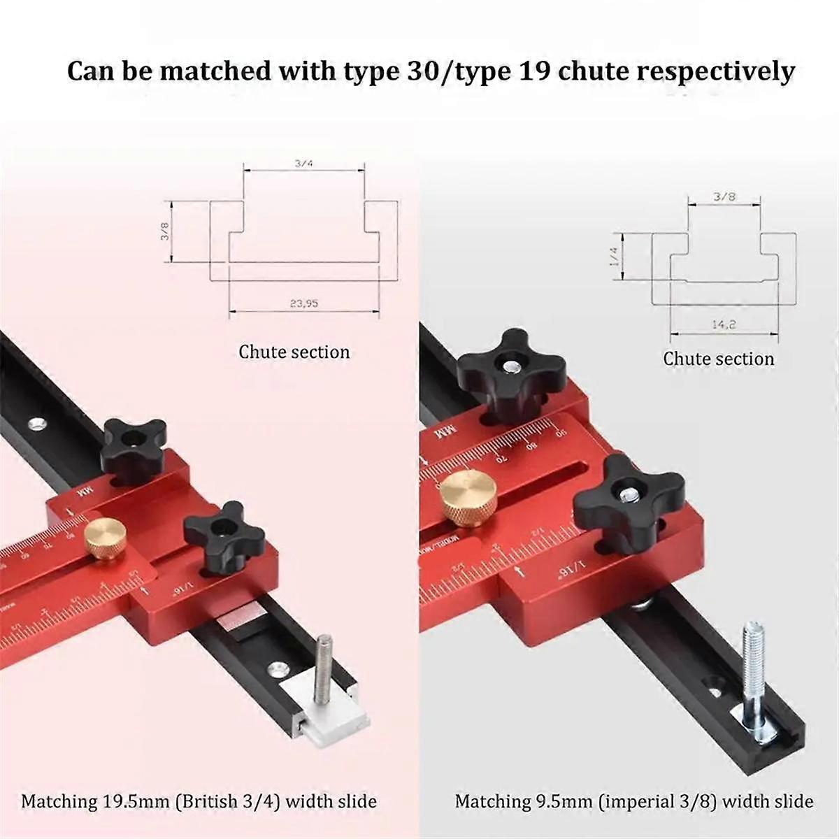140mm Extended Thin Rip Jig Table Saw Jig Guide for Repeat Narrow Strip Cuts Works with Table Saw R