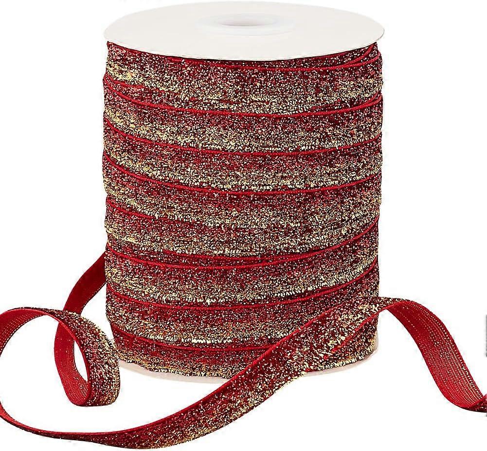 Glitter Sparkle Ribbon Polyester & Nylon Ribbon Colorful 3/8 inch(9.5~10mm) about 50yards/roll(45.72m/roll)