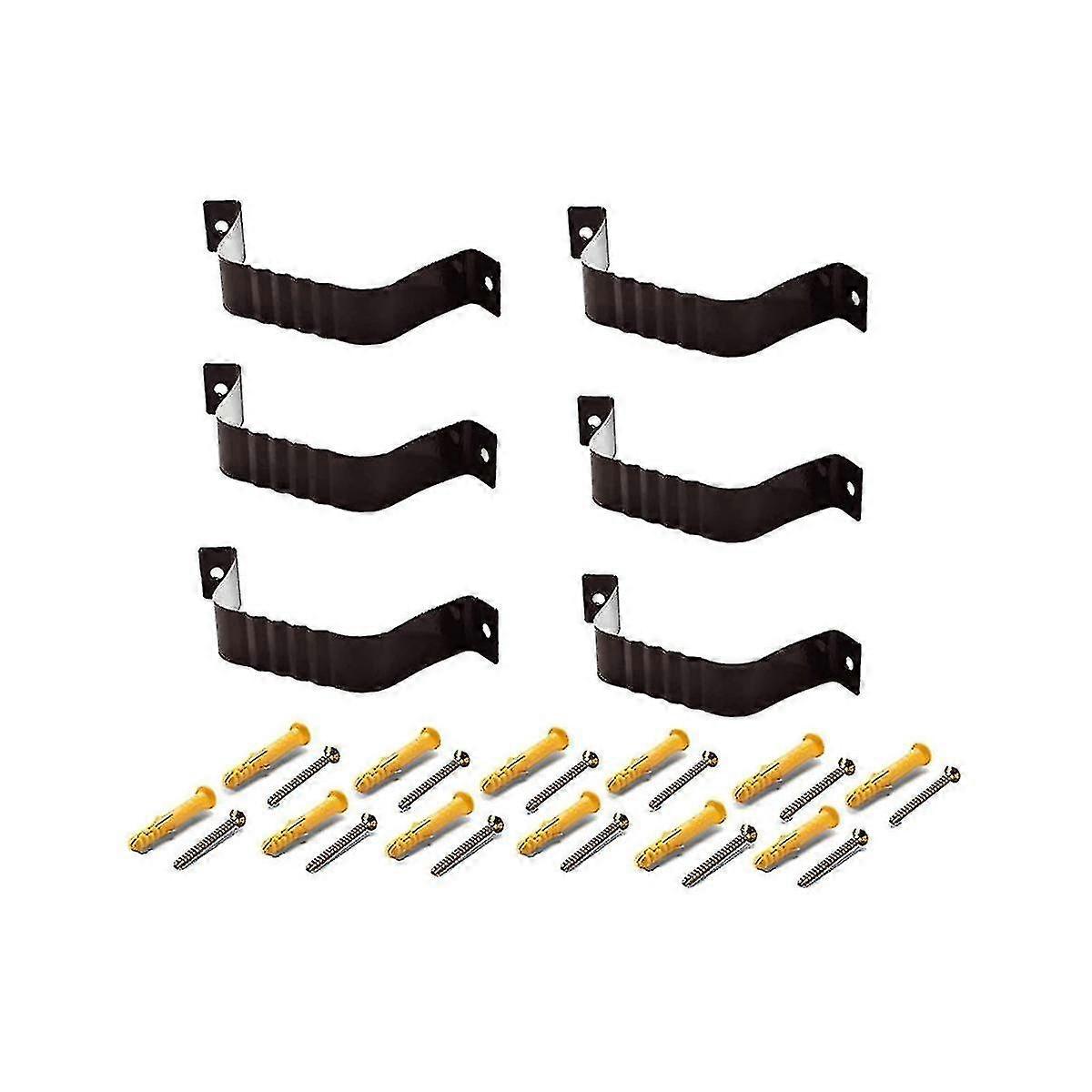 Downspout Adapter Gutter Downspout Strap 3x4 Leader Strap 3x4 (6 Pack) (brown)