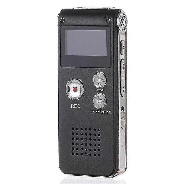 Dictaphone Portable Digital Recorder Voice Recorder 8GB Audio Recorder MP3 Player LCD Dictaphone (Black)