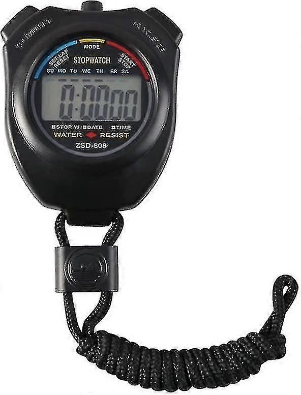 Stopwatch Timer Chronograph Sports Watch Digital Handheld Multi-function Professional For Sports Coaches Black Hardware Tools Electronic Watchblack1pc