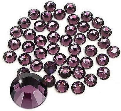 Glue Fix Crystal Flatback Rhinestones (ss20 576pcs, Amethyst)