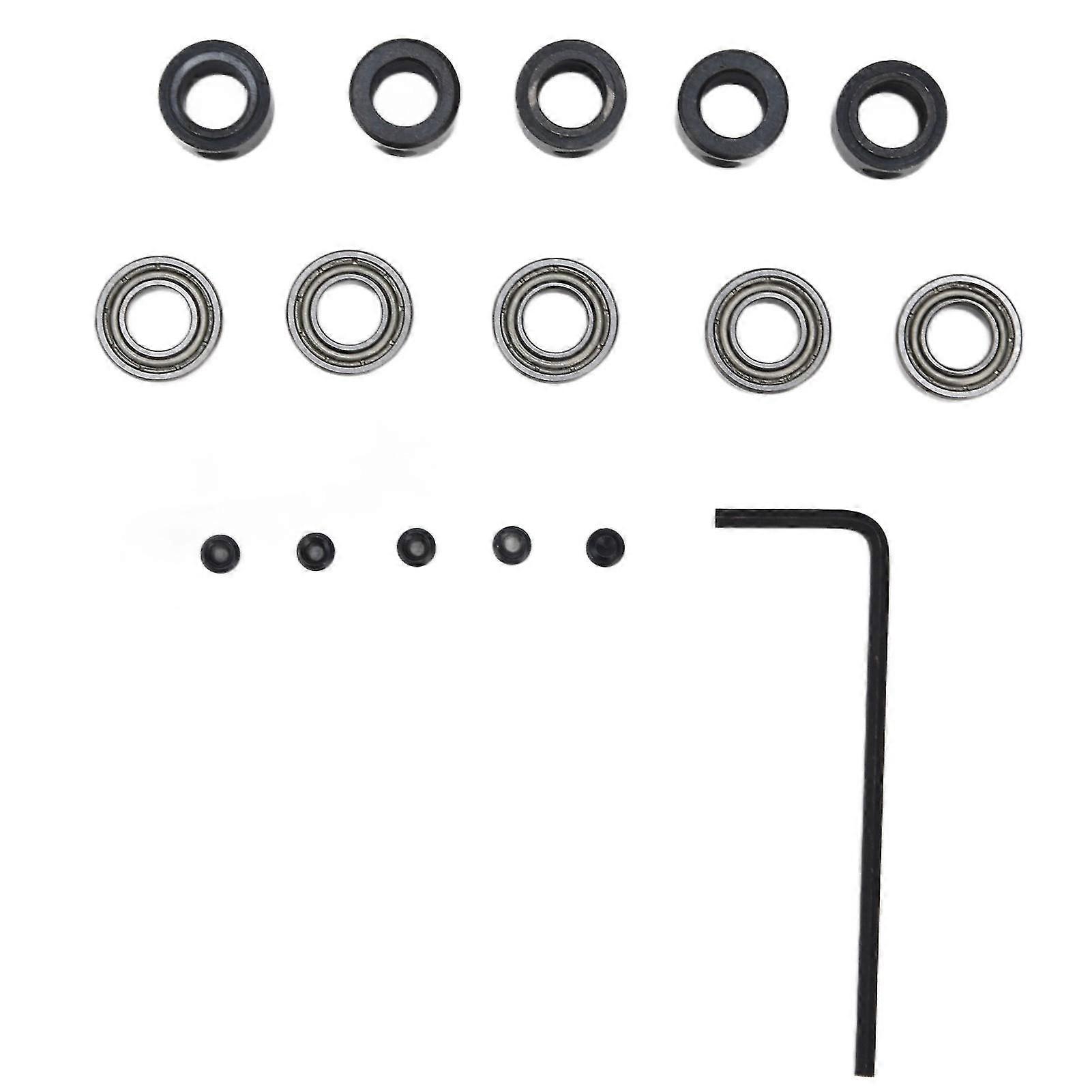 5 Sets Router Bit Bearing Steel Bottom Mounted Ball Guide Tool Set Kit For Replacement