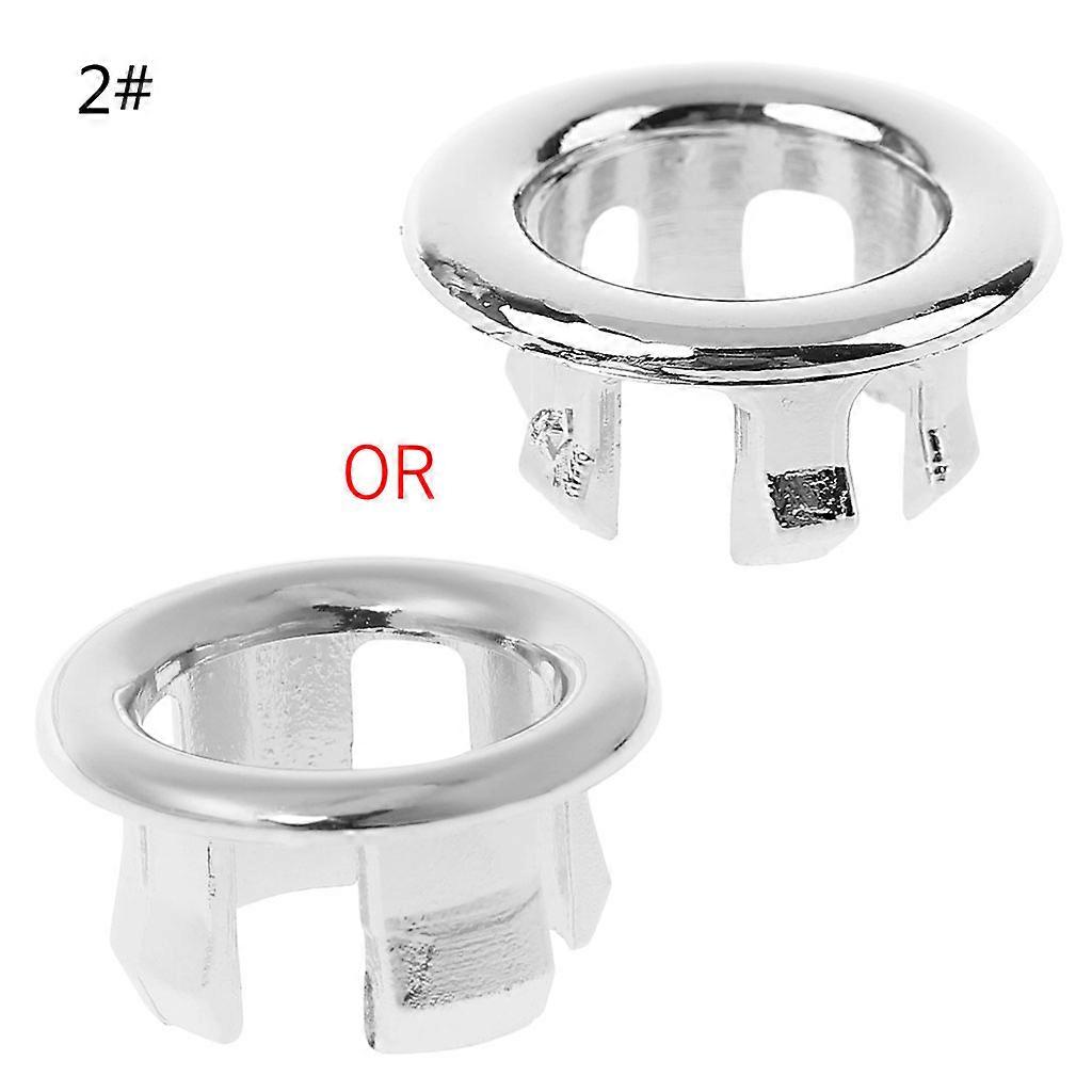 Bathroom Basin Sink Overflow Ring Round Insert Chrome Hole Cover Cap