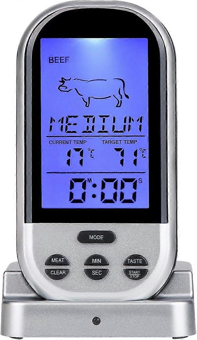 trådlös kötttermometer, fjärr kötttermometer digital matlagningstermometer för matlagning, grill