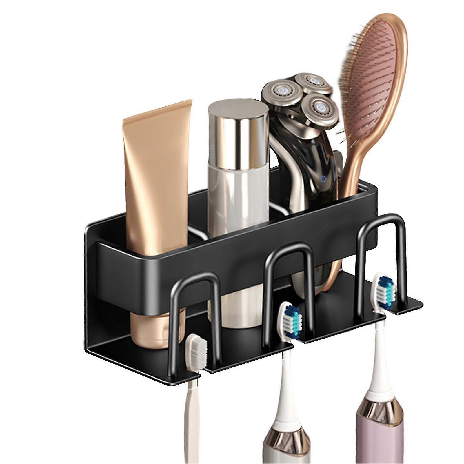 Toothbrush Rack Wall-mounted Punch-free Easy Installation U-shaped Buckle Toothbrush Storage Space