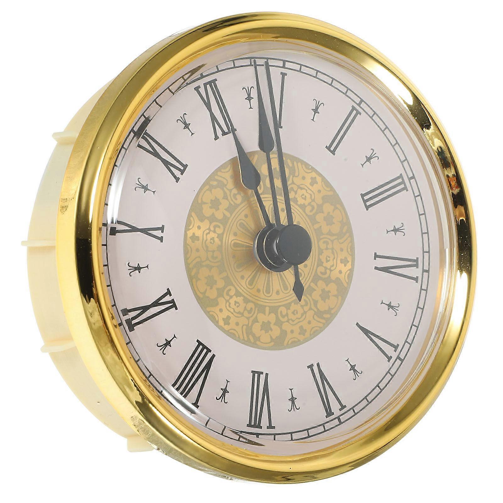 Retro Clock Insert DIY Round Clock Head Silent Clock Head Insert Quartz Clock Insert Clock Pendant