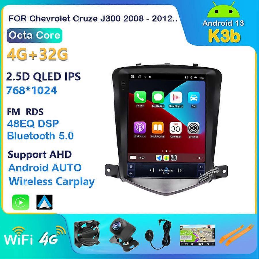 Android 13 Player For Chevrolet Cruze J300 2008 - 2012 2din Radio Multimedia Video GPS Navigation 2 din For Tesla style
