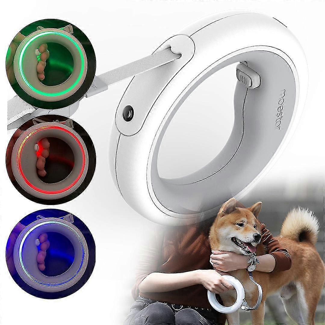 Pet Leash Automatic Retractable Dog Traction Rope With Led Lighting