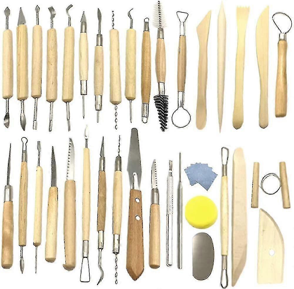 40 Pcs Ceramic Clay Tools Kit Pottery Sculpting Tools Set For Beginners Professional Art Crafts