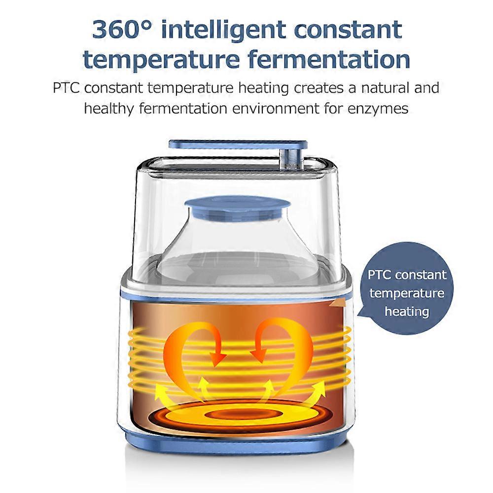 Yogurt Machine Household 2L Large Capacity Glass Double Tank Enzyme Machine LED Can Be Timed 20W DIY Yogurt Maker Rice Wine Fermenter