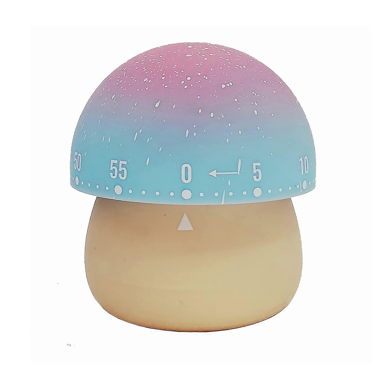 Mekanisk kjøkkentimer, søt sopptimer for barn, vind opp 60 minutter manuell timer (beige base)