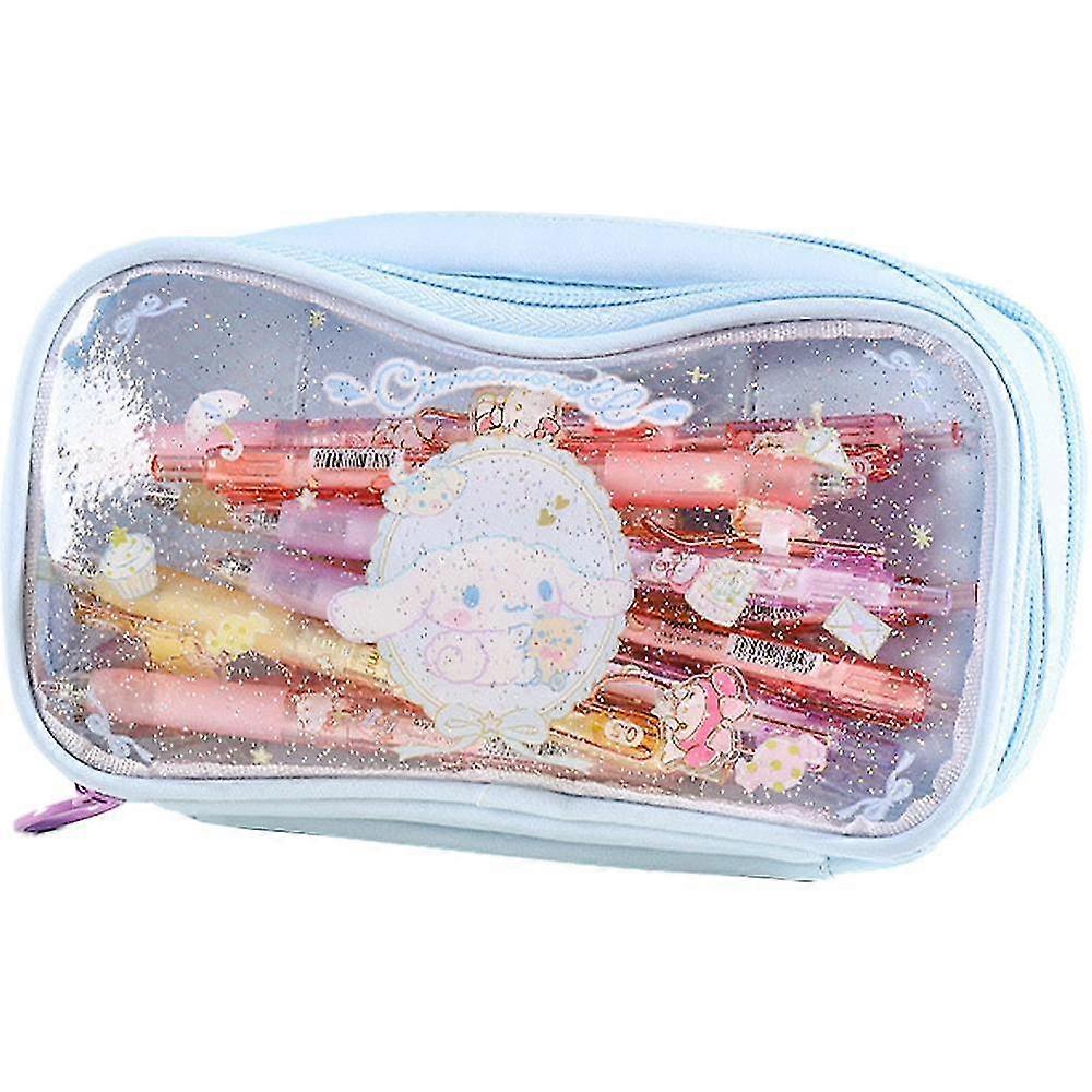 Cute Flat Pouch Zipper Pen Case Accessories Cosmetics Multi Case Bag