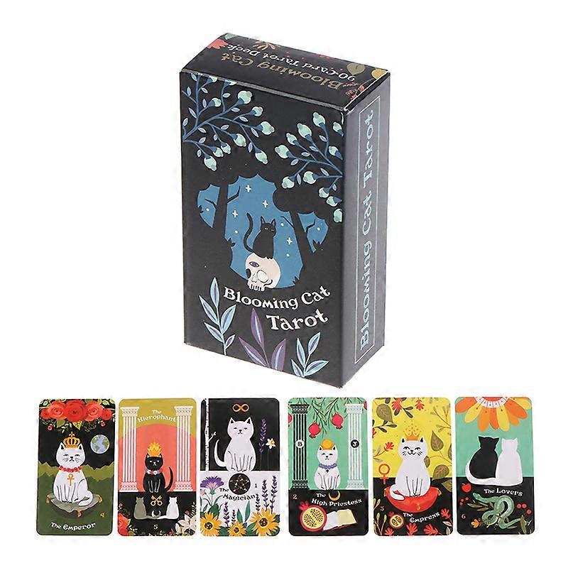 盛开的猫塔罗牌神秘占卜塔罗牌女孩的英文扑克牌棋盘游戏