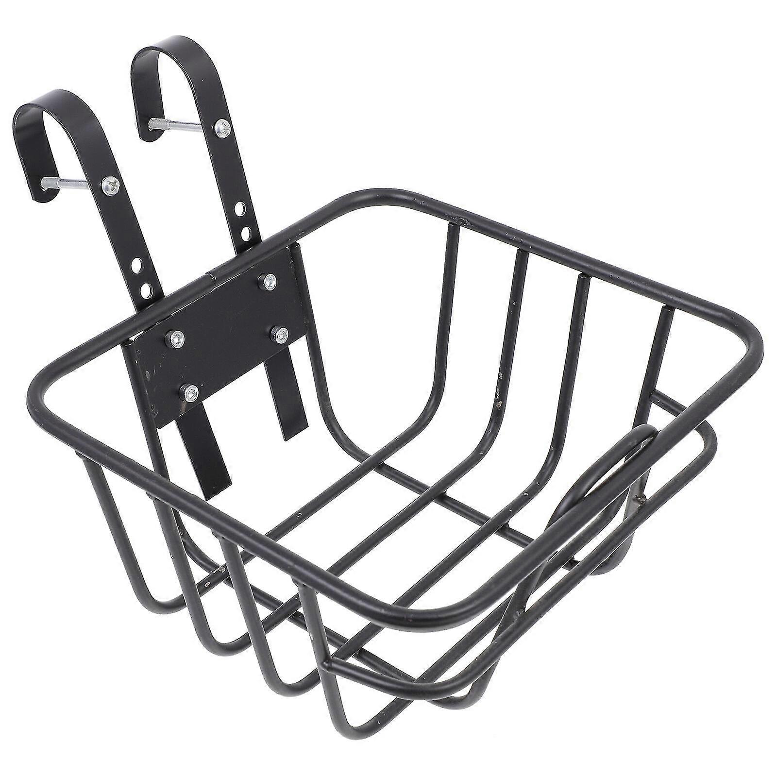 1pc Metal Basket Basket Multi-function Cycling Basket Bike Handlebar Basket