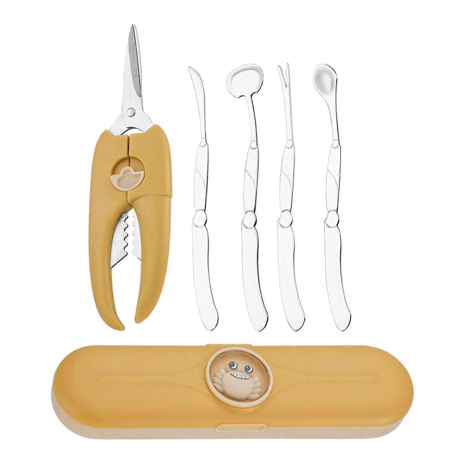 6Pcs Crabs Tool Set Multifunction Seafood Utensils Pack for Party Bar Kitchen