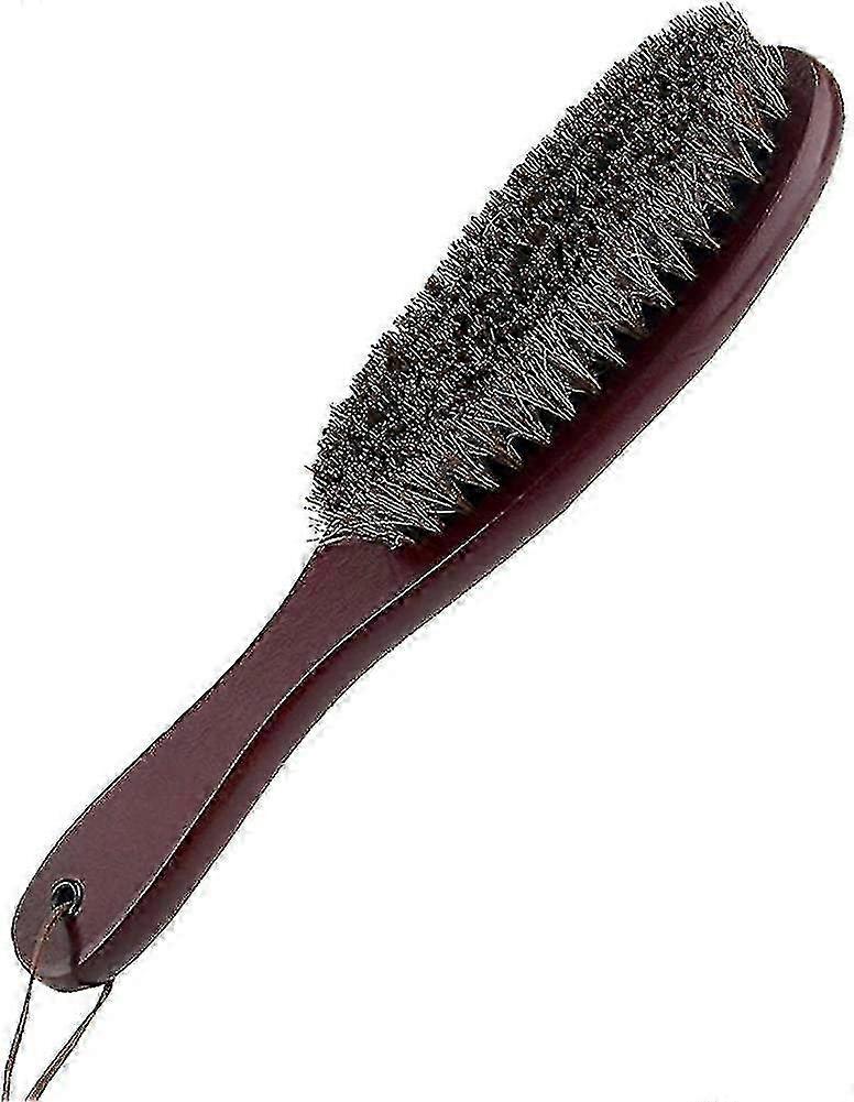 Anti-lint Clothes Brush With Soft Real Horsehair And Wooden Handle - JA