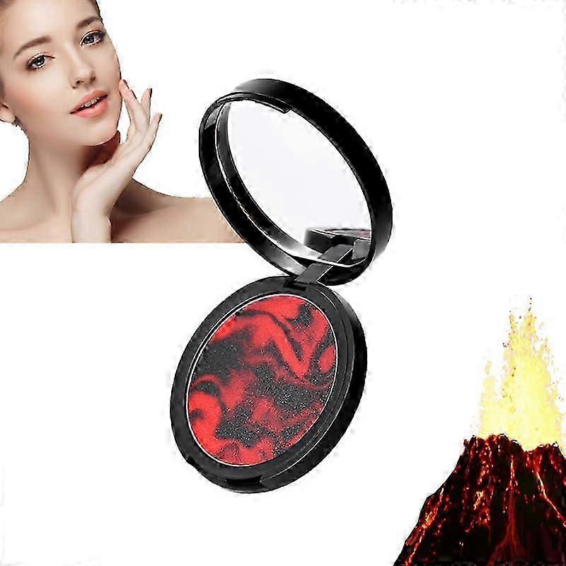 Lava Matte Powder, Oil Control Face Pressed Powder, Lava Face Make-Up Fixing Powder, Matting Powder for Delicate and Skin-friendly