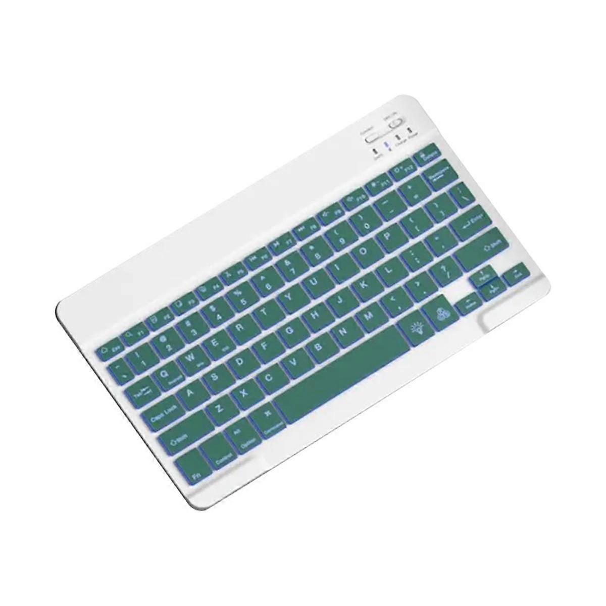 10inch Backlit Keyboard Bluetooth Protable Mini Mute Keyboard for Cell Phones Tablets and Laptops Wireless Keyboard E