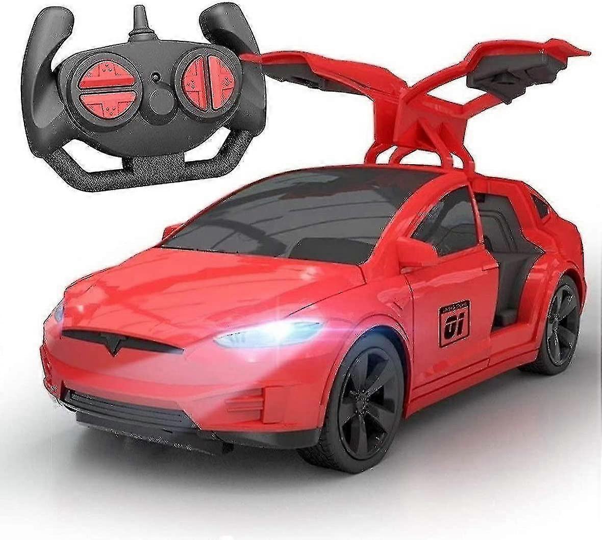 high qualityAoopoo Year Christmas 4-Channel Tesla Dynamic Elegant Remote Control Car Rc Vehicle Gifts compatible Children Dynamic Remote Control Car