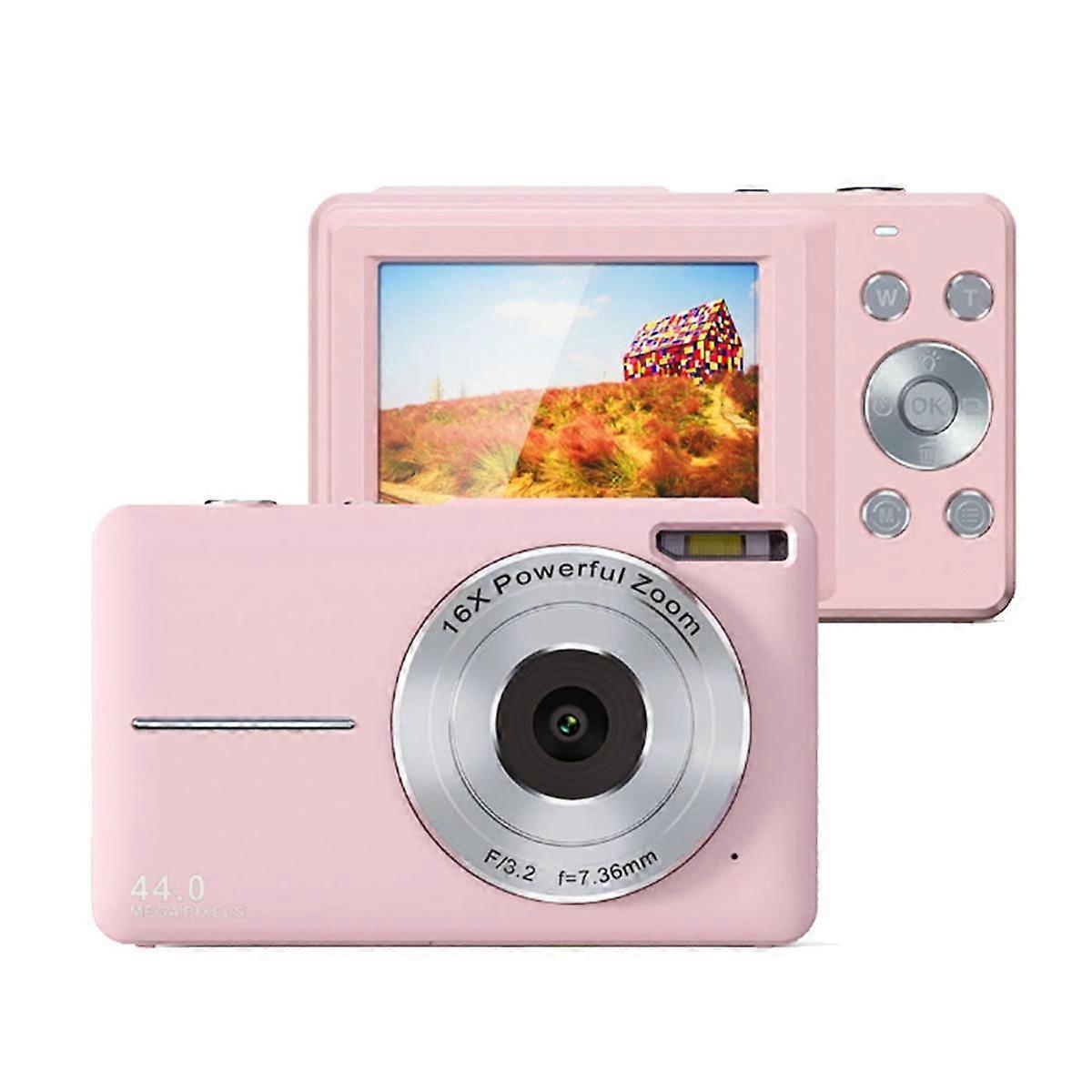 1080P HD Digital Camera 44MP Point & Camera Compact Small Selfie Camera for , , Teens, Students,Pin
