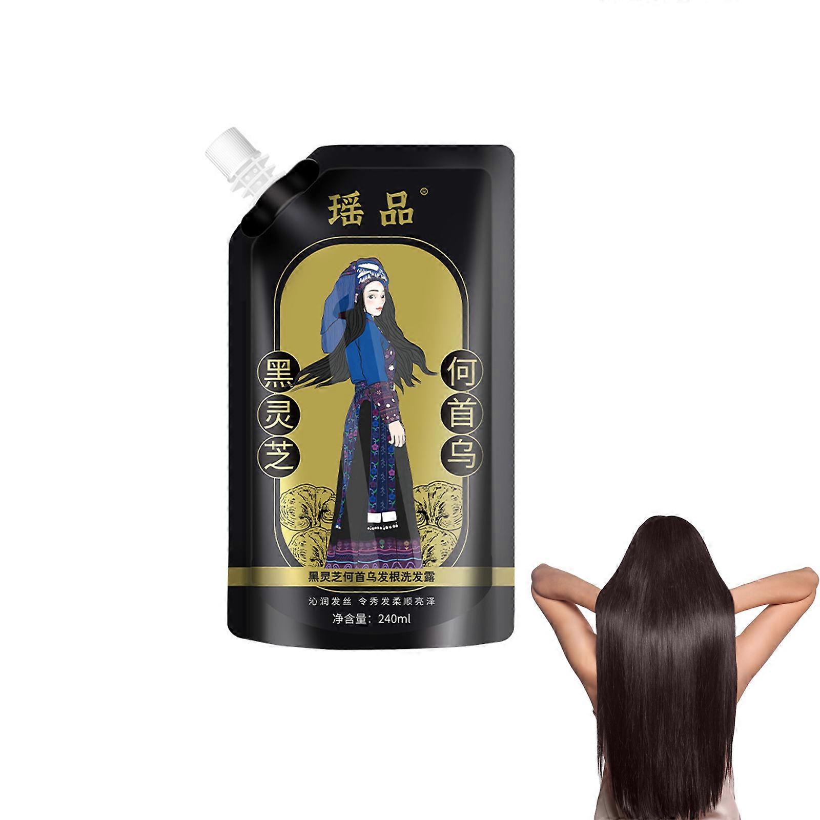 240 מ"ל שמפו מזין Black Ganoderma לשורשים חזקים ושליטה בשומן