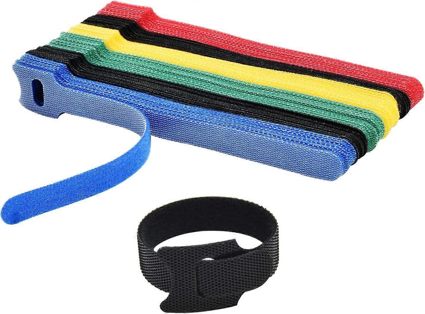 SBSGV 60PCS Fastening Cable Ties Reusable, Premium 6-Inch Adjustable Cord Ties, Microfiber Cloth Cable Management Straps Hook Loop Cord Organizer Wire