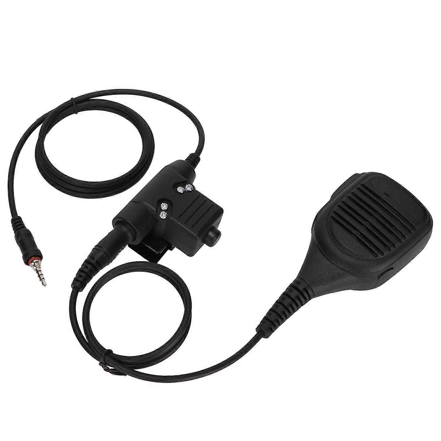 Speaker Shoulder Mic 7.1mm Shoulder Microphone with U94 PTT for Yaesu Vertex VX‑6R VX‑7R