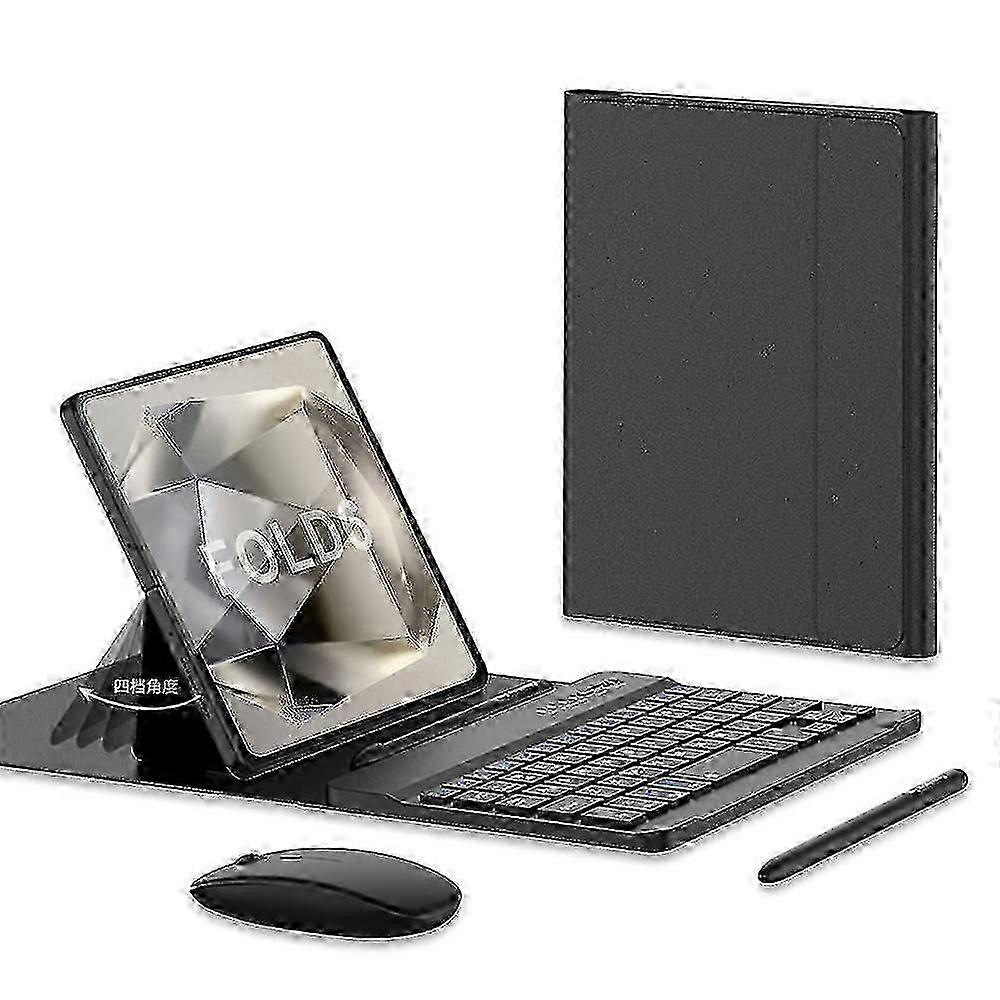 For Samsung Galaxy Z Fold 6 Keyboard And Mouse, Upgrade Portable Magnetic Bluetooth Keyboard With Leather Case And Capacitive Pen(EPB17)